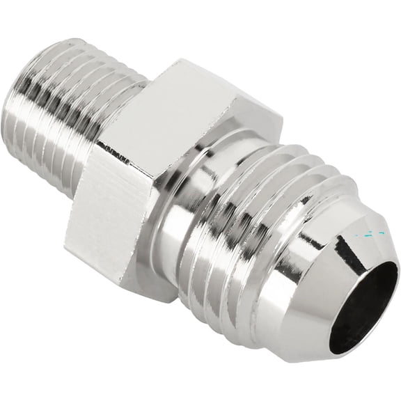 Nickel Straight to Aluminum Pipe Adapter Fitting -6 AN to 1/8 Inch NPT