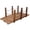 Brown + Wood, variant on 3.3ft Arc Footbridge Brown Wood Garden Bridge, Half-Wheel Style Railings, Solid Fir Construction-3.3FT
