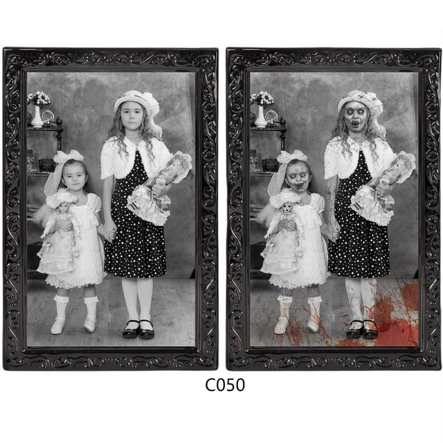 ¡Autorización! ¡Decoraciones de Halloween! Marco de imagen de terror, lente 3D que cambia la cara, retrato de terror, suministros de fiesta extraños embrujados, regalos, compre 2 y obtenga 3