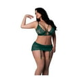 thumbnail image 2 of Exposed Evermore Lingerie Sheer Mesh Adjustable Garter Straps Bra Bralette w/Skirt & Thong 3 Piece Set, Plus Size (Women's Plus), 2 of 5