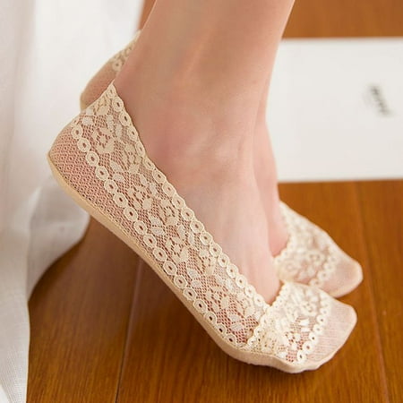 

8 pairs * Women Summer Cotton Lace Antiskid Invisible Liner Low Cut Socks BG black socks for men