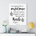 thumbnail image 2 of Scripture Walls Isaiah 26:3 Trusts In You Bible Verse Canvas Christian Wall Art Ready to Hang Unframed, 2 of 12