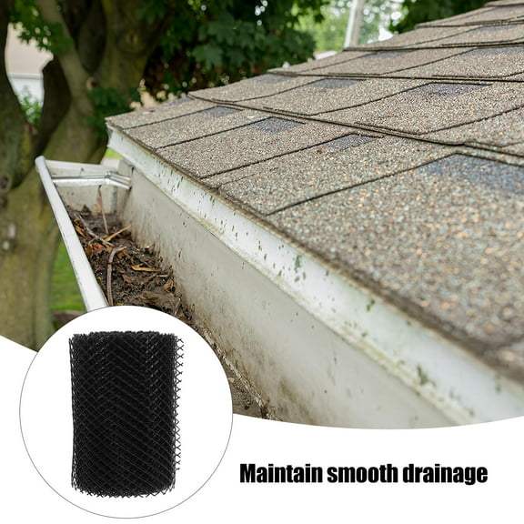 WHAMVOX 1 Roll Gutter Guard Mesh for Preventing Clogs in Drainage Systems 118x6in