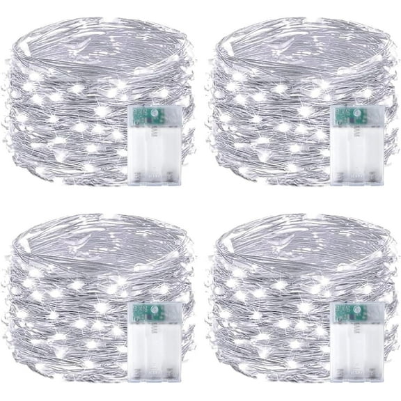 Fairy Lights Battery Operated with Timer, Waterproof 16FT 50 LED String Lights Outdoor Indoor, Cuttable Twinkle Lights for Christmas Home Bedroom Wedding DIY Centerpiece Birthday