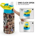 thumbnail image 6 of Kids Insulated Water Bottle - WWE Stainless Steel Travel Bottle with Straw, Double Wall Vacuum Insulated Water Bottles for Boys Girls, 6 of 7