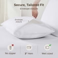 thumbnail image 5 of California Design Den Standard Pillow Cases, 100% Cotton Pillow Cases, Set of 2 Soft Sateen Weave Pillowcase Set, Designed for Standard/Queen Pillows, Bright White, 5 of 8