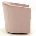 thumbnail image 4 of Fox Hill Trading Windsor Velvet Swivel Chair, Pink, 4 of 5
