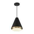 thumbnail image 4 of Trade Winds Audrey 1-Light Pendant in Matte Black with Natural Brass, 4 of 5