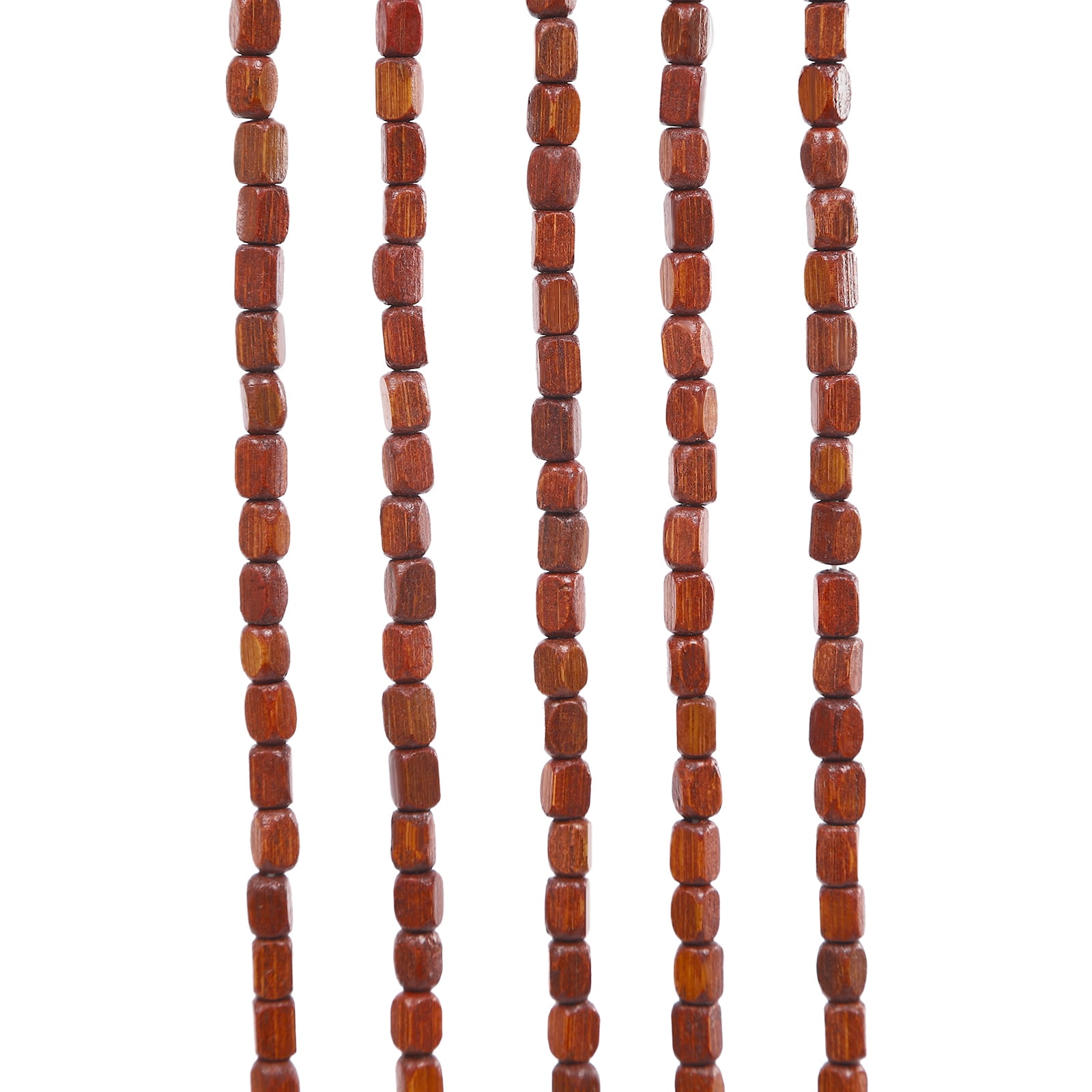 Wood-Colored Bamboo and Wood 190x90cm Antique Partition Bead Curtain 52 Hand-Made Door Curtains