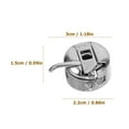 thumbnail image 4 of Shisuyan 1 Set of Sewing Machine Bobbin Case with Metal Bobbins Set Replacement Bobbins Sewing Machine Parts, 4 of 8