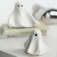 thumbnail image 4 of Cute Ceramic Ghost Figurine – Halloween Desktop Decor with Friendly Face, Sturdy Base for Shelf, Mantel, and Tabletop Display, 4 of 9
