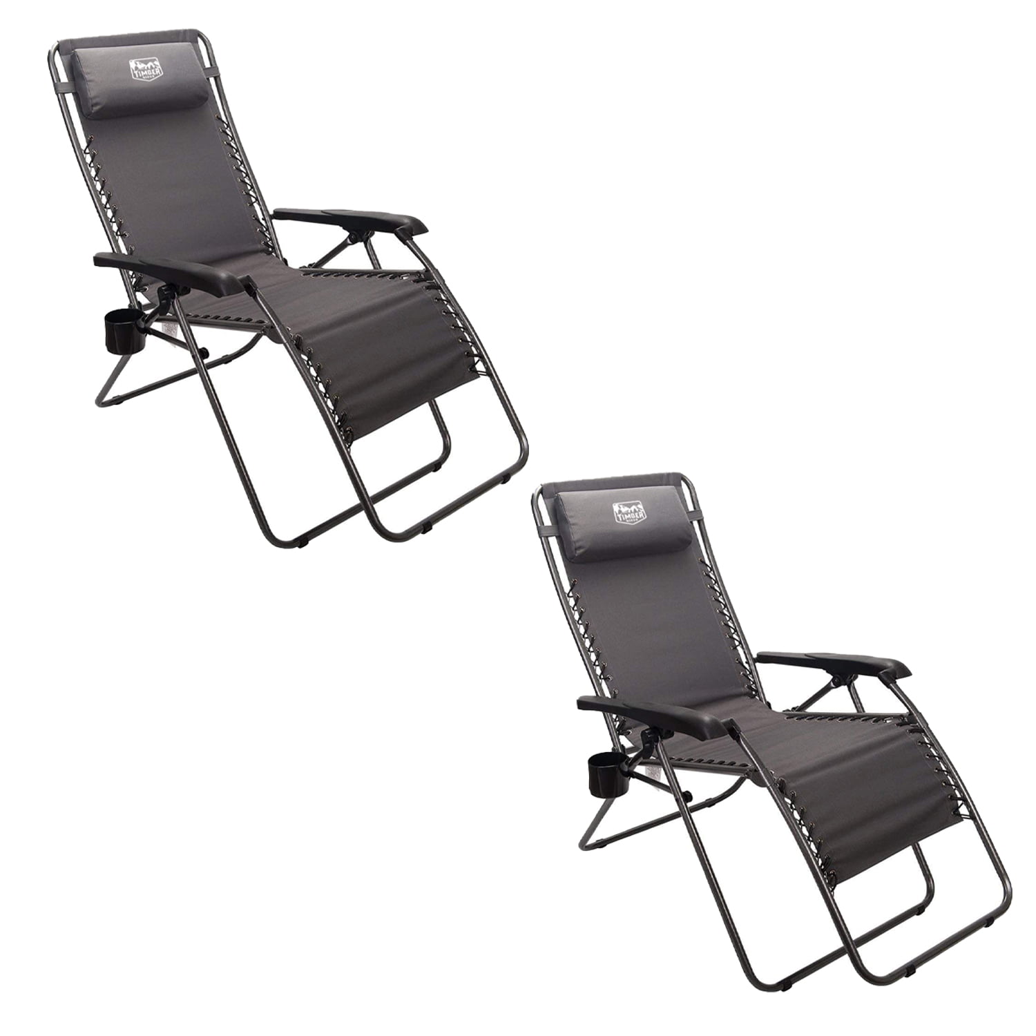 Timber Ridge Zero Gravity Locking Outdoor Recliner Lounge Chair 