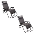thumbnail image 4 of Timber Ridge Zero Gravity Locking Outdoor Recliner Lounge Chair, Gray (2 Pack), 4 of 4