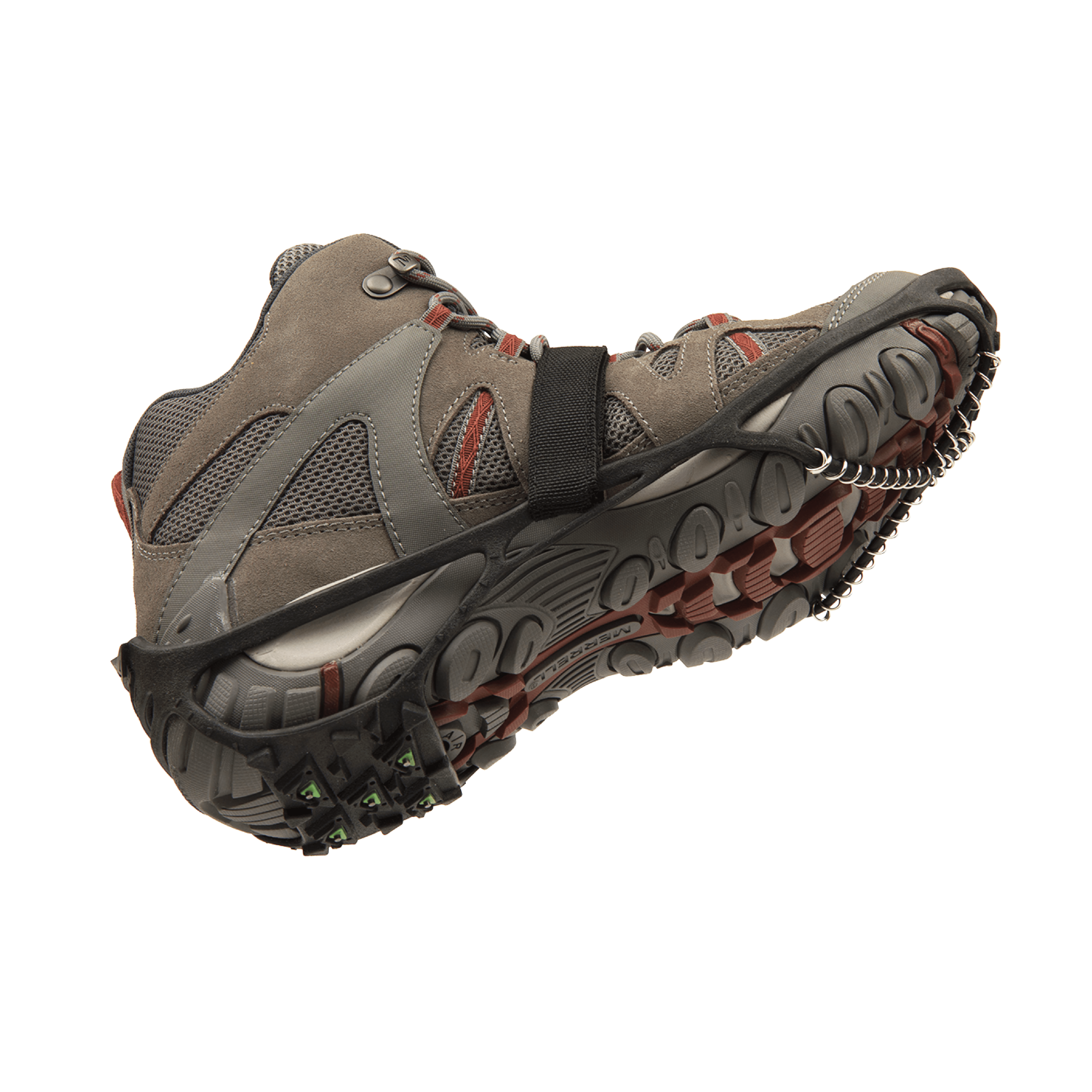 Cascade Mountain Tech Ice Traction Cleats, Ice Traction 360 Hybrid Tungsten Carbide Spike/Steel Coil - Sm/Med