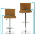 thumbnail image 2 of Elama Bar Stool with Adjustable Height & Swivel, Camel, Set of 2, 2 of 9