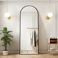 thumbnail image 5 of 64"x21" Arched Full Length Mirror Full Body Floor Mirror with Stand for Bedroom Cloakroom, Black, 5 of 7