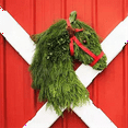 thumbnail image 3 of Horse Wreaths for Front Door Beautiful Christmas Horse Christmas Training Horse Wreath, Artificial Wreaths, 3 of 3