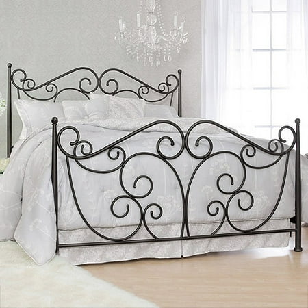 Serta Fancy Scroll King Metal Bed, Dark Bronze - Walmart.com