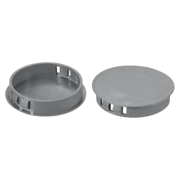 Uxcell 50mm/2" Plastic Hole Plugs, 6Pcs Flush Type Round Hole Plugs Cover for Home, Dark Grey