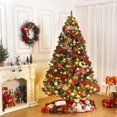 thumbnail image 2 of 7.5 ft premium artificial christmas tree: spruce style con 1450 branch tips, metal hinges, foldable base - fácil montaje para oficina en casa party holiday, 2 of 4
