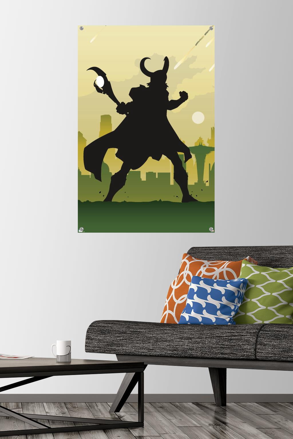 Marvel Comics - Loki - Minimalist Wall Poster with Pushpins, 22.375" x 34"