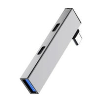 COOLHOOD 4 in 1 USB C Hubs with USB C,USB Port Adapter Type C to 2Type C USB Adapter USB Hubs Adapter USB Splitter USB Expander
