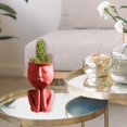thumbnail image 2 of 2 piezas humanoide florero carnoso jardín interior decoración para hogar, 2 of 9