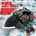 thumbnail image 1 of Barco de cebo, juguetes, posición GPS, buscador de peces, barco de alimentación para piscinas, lagos (batería Black1, 1 of 9