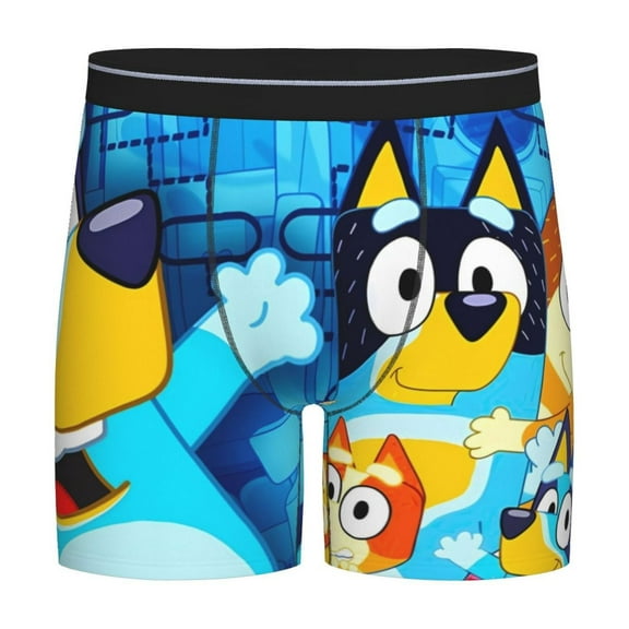 Saiise Bluey Men's Underwear Boxer Briefs Cotton Trunks Short Leg Underwear (S-XXL)