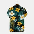thumbnail image 7 of Mens Hawaiian Shirt Short Sleeve Button Down Shirts Tropical Floral Summer Beach Shirts,S-3XL, 7 of 7