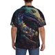 thumbnail image 3 of Balery Colorful Patterned Snake Camisa Casual de Manga Corta con Botones para Hombre, Texturizada, Estilo Cubano, para Playa, Verano-Large, 3 of 5