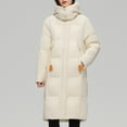thumbnail image 2 of Fashion Winter Warm Hooded Coats for Womens Plus Size Loose Medium-length Hooded Warm Jacket Long-sleeved Coat, 2 of 6
