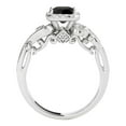 thumbnail image 4 of Black Diamond Princess Cut 10K 1.50 Carats Engagement Ring In Solid White Gold, 4 of 4