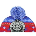 thumbnail image 6 of The Polar Express Beanie Men's Locomotive Fair Isle Design Embroidered Logo Fold Cuff Top Pom Beanie Hat, 6 of 8