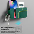 thumbnail image 1 of Baohd Wall Mounted Storage Box Remote Control Mobile Phone Charging Holder Office Bedroom Bathroom Kitchen Organizing Stand Blue, 1 of 7