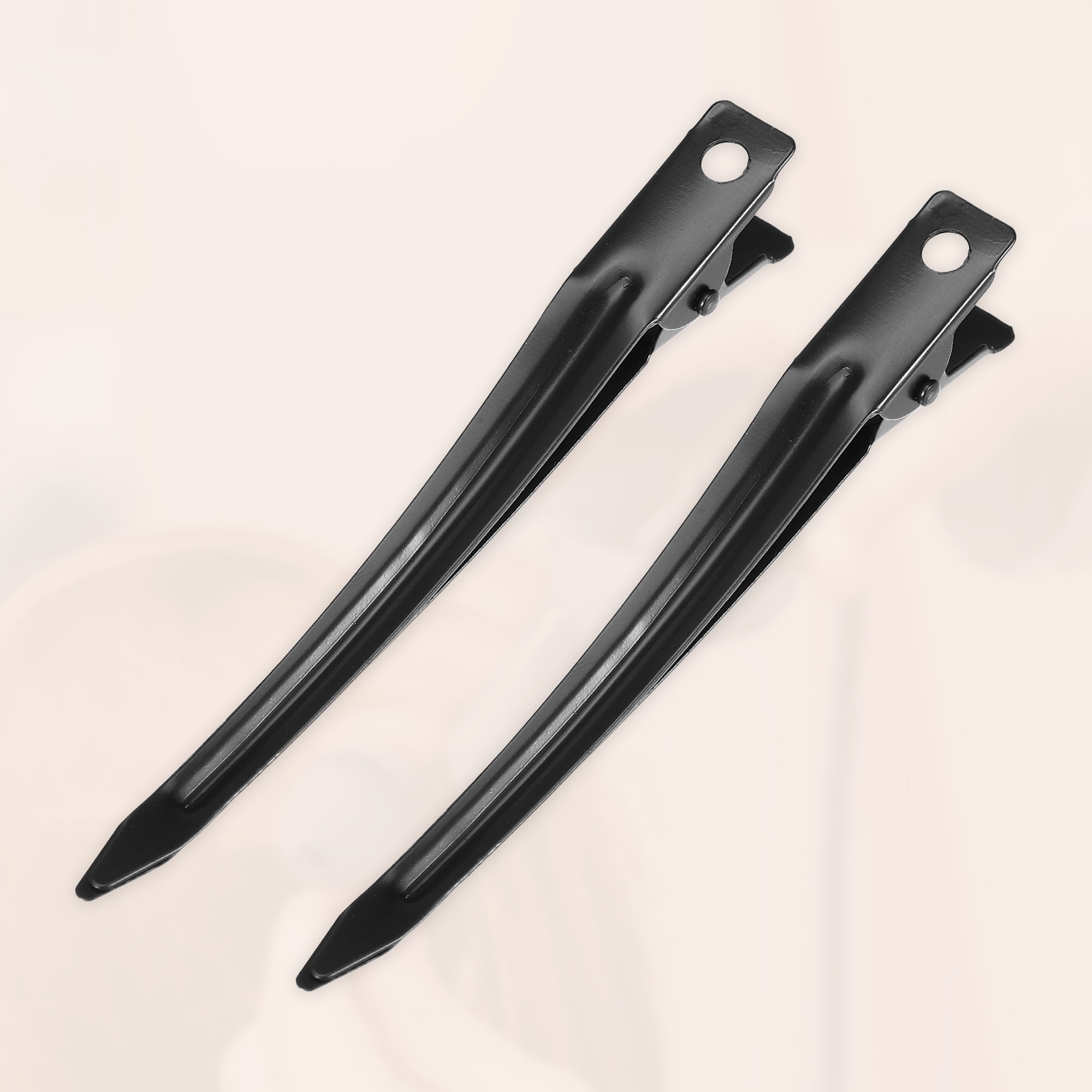 Unique Bargains 12Pcs Metal Durk Bill Non-Slip Hair Clip Black