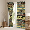 thumbnail image 3 of jejeloiu Vintage Aztec Print Curtains Pack of 2 (42x84 Each),3D Texas Stars Curtains Blackout,Rustic Bull Skull Bedroom Curtains For Adults,Luxury Bedroom Decor, 3 of 6