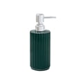 thumbnail image 1 of Dispensador de jabón de cerámica con borde plateado for baño y cocina, ideal for lociones, aceites esenciales y jabones líquidos., 1 of 4
