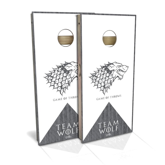 Skip's Garage | Team Wolf Cornhole Board Set | Includes Boards & Bags | Choose Your Size & Accessories