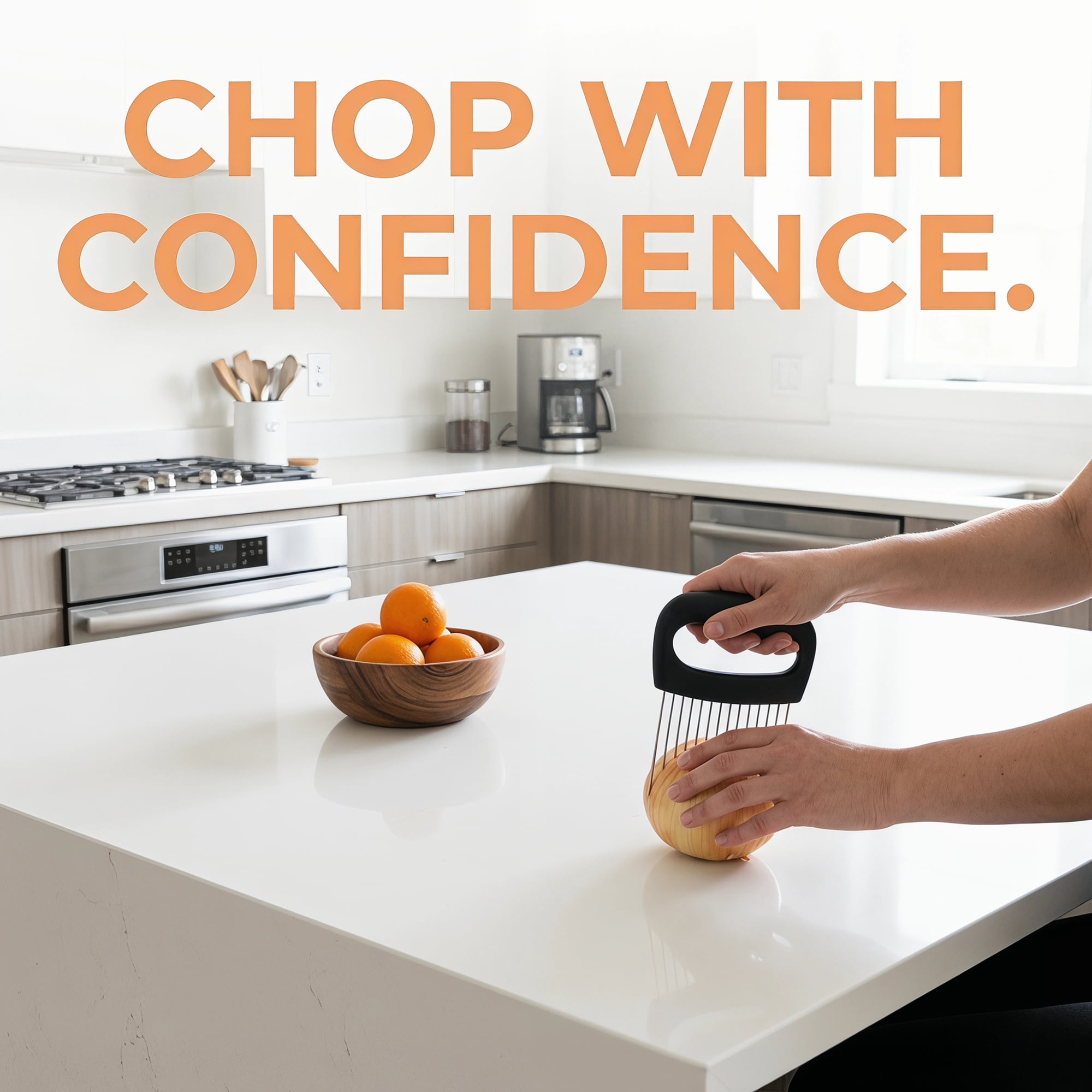 Unique Bargains Vegetable Chopper Food Processor Onion Slicing Holder Black/Silver-4