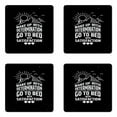 thumbnail image 1 of Saying Coaster Set of 4, Hand Drawn Man Carrying the Sun to the Mountain Top Heart Shapes, Square Hardboard Gloss Coasters, Standard Size, Charcoal Grey Off White, by Ambesonne, 1 of 2