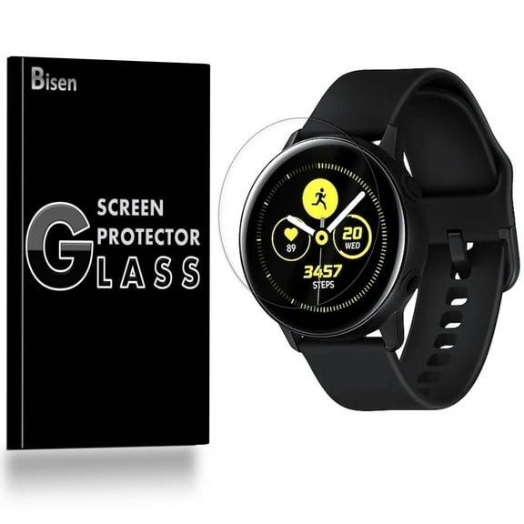 For Samsung Galaxy Watch Active 2 (40mm) [3-Pack BISEN] Screen Protector Tempered Glass, 9H Hardness, Anti-Scratch, Anti-Shock, Bubble Free, Shatterproof