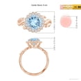 thumbnail image 5 of ANGARA Natural Vintage Inspired 1.6 ct Aquamarine Flower and Vine Ring in 14K Rose Gold for Women (Size-8mm) | March Birthstone, Anniversary, Jewelry Gift for Women | Natural Aquamarine Ring, 5 of 10