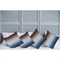 thumbnail image 2 of Ambesonne Ombre Throw Pillow Cover 4 Pack, Gradual Color Change Modern, 16", Blue and Brown, 2 of 5