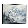 thumbnail image 2 of Designart "Minimalism Winter Mountains Summit painting I" Landscapes Floater Framed Canvas Print, 2 of 7
