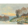 thumbnail image 2 of Alfred Sisley 14x11 Gold Ornate Wood Frame and Double Matted Museum Art Print Titled - La Seine Near Bougival (1874), 2 of 4
