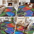 thumbnail image 6 of Abstract Tulip Flowers 6'x9' Area Rug for Living Room, Spring Colorful Floral Leaf Plant Non-Slip Floor Mat Rugs for Bedroom Dining Room, Indoor Large Carpet for Classroom, Nursery Rugs for Playroom, 6 of 9