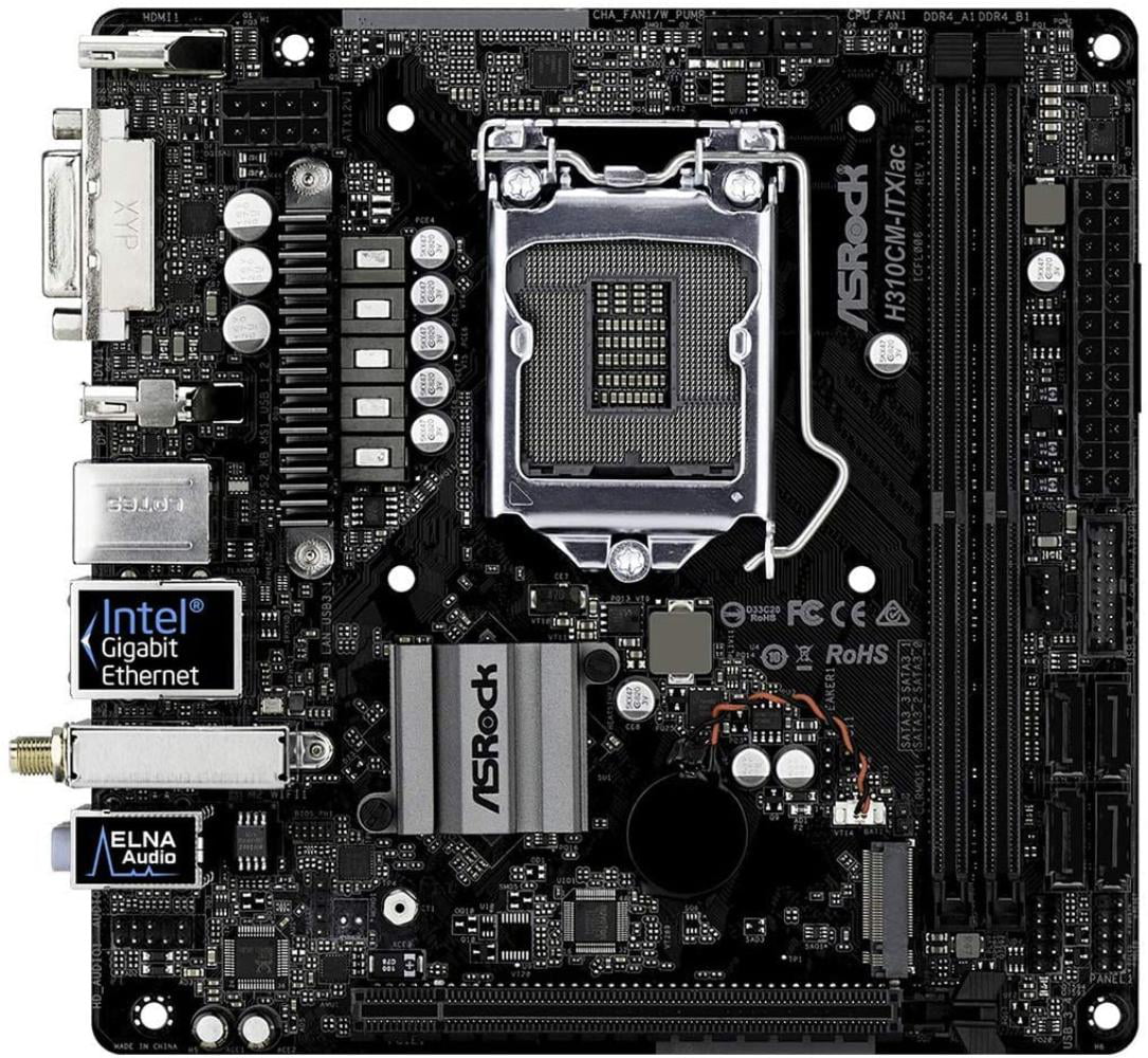  ITX/AC with Chips Mini  ASROCK Intel 8 ND Generation CPU socket1151 H310   ITX Motherboard h310 cm  