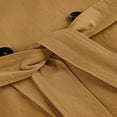 thumbnail image 4 of Trench-Coat Long à Double Boutonnage pour Femmes, Veste Classique à Col Rabattu, Coupe-Vent avec Ceinture, 4 of 6