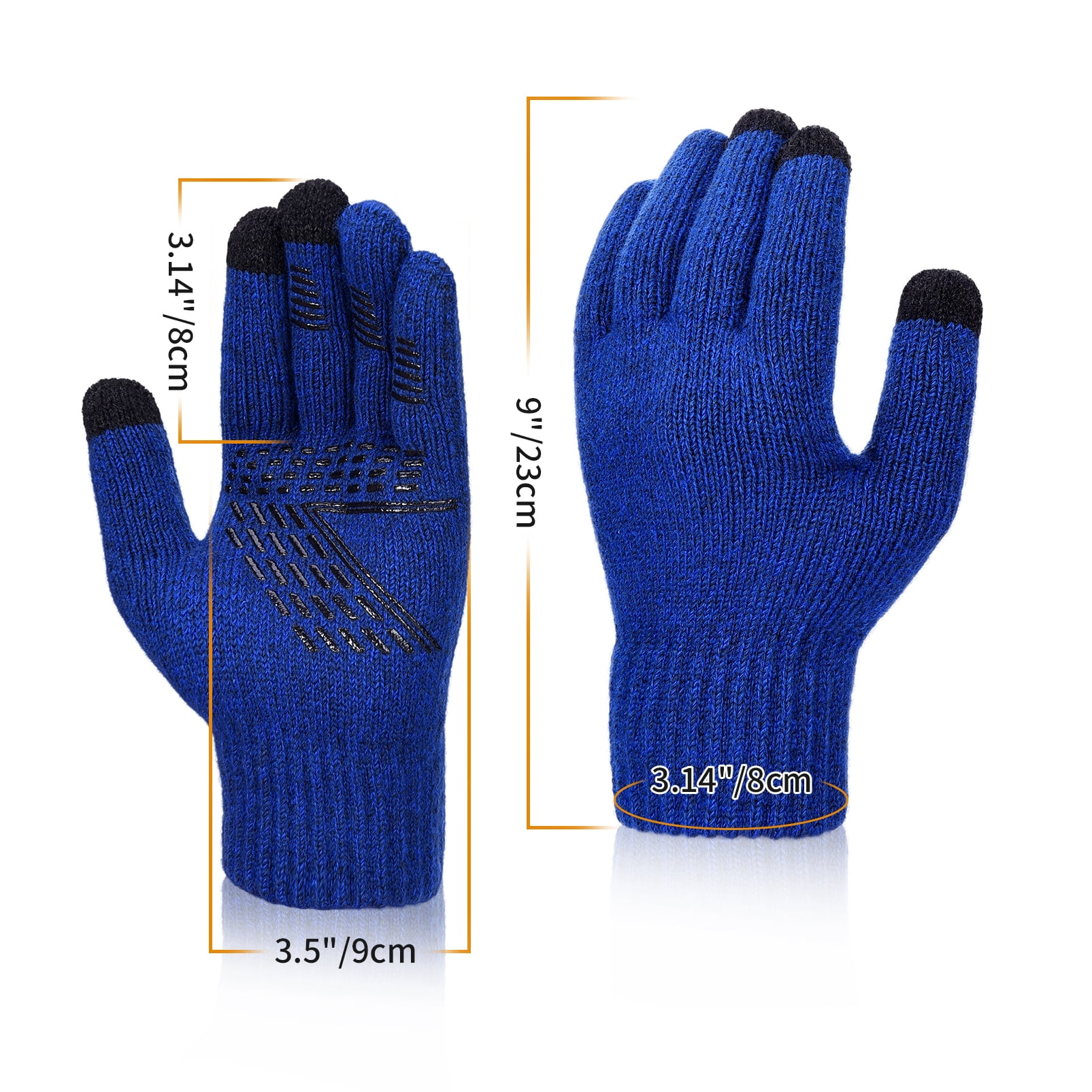 Winter Beanie Hat Scarf Touchscreen Gloves Set for Men and Women